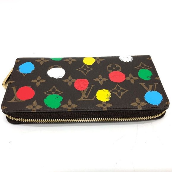 LOUIS VUITTON Monogram Zippy Wallet Yayoi Kusama Long Wallet